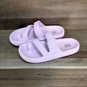 No Boundaries Pastel Lilac Slide Sandals
